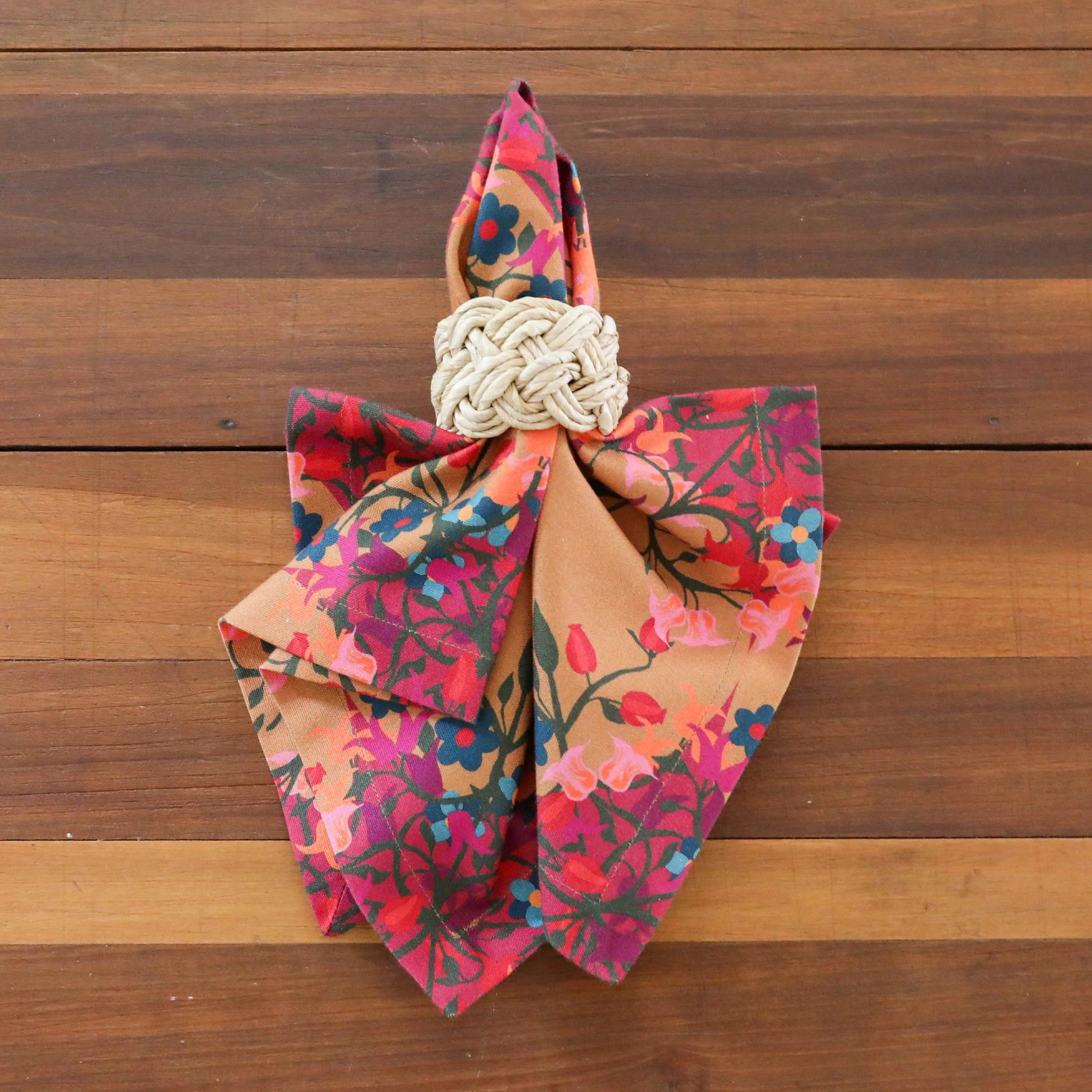 6 Napkins Blumen Orange Offcut Version - Image 2