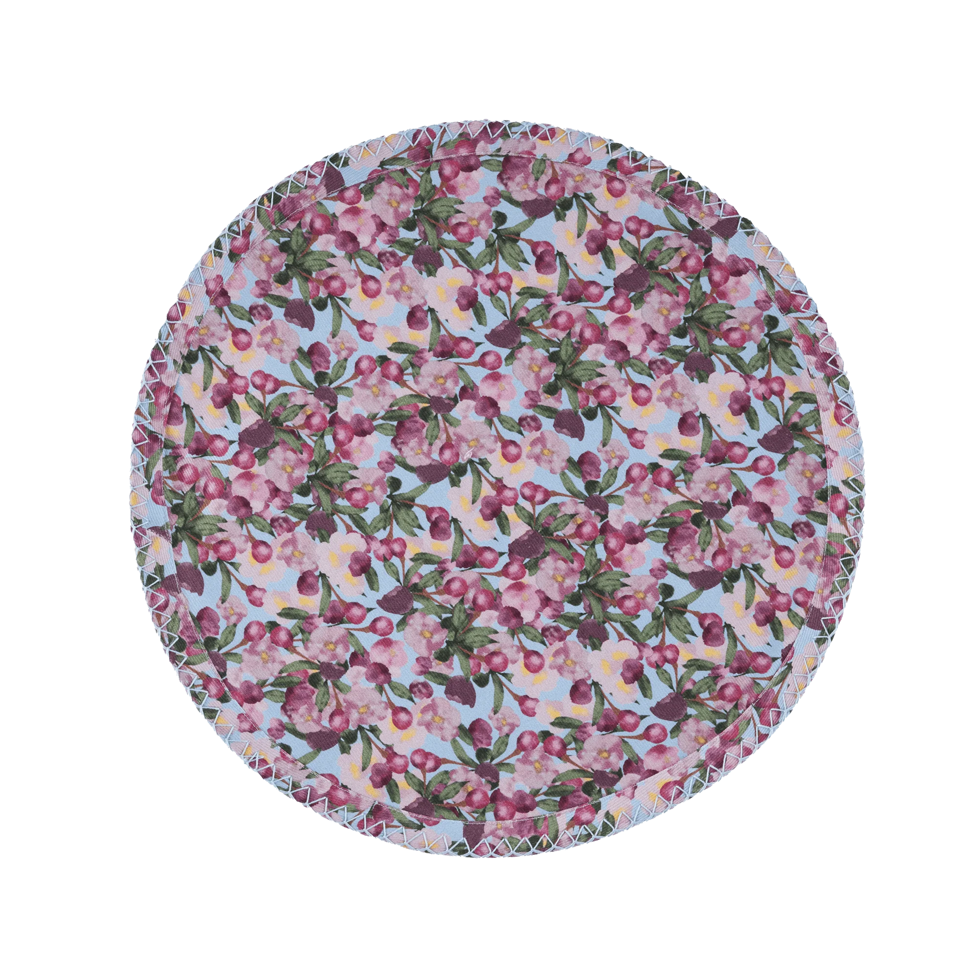 6 Round Placemats Romance is Dead Blue