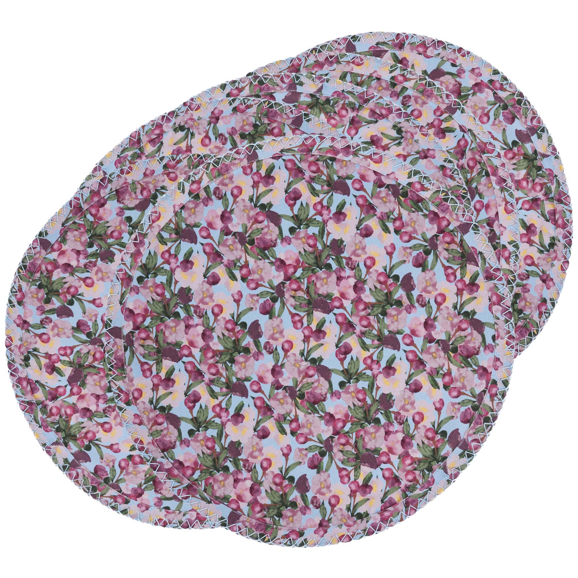 6 Round Placemats Romance is Dead Blue - Image 3