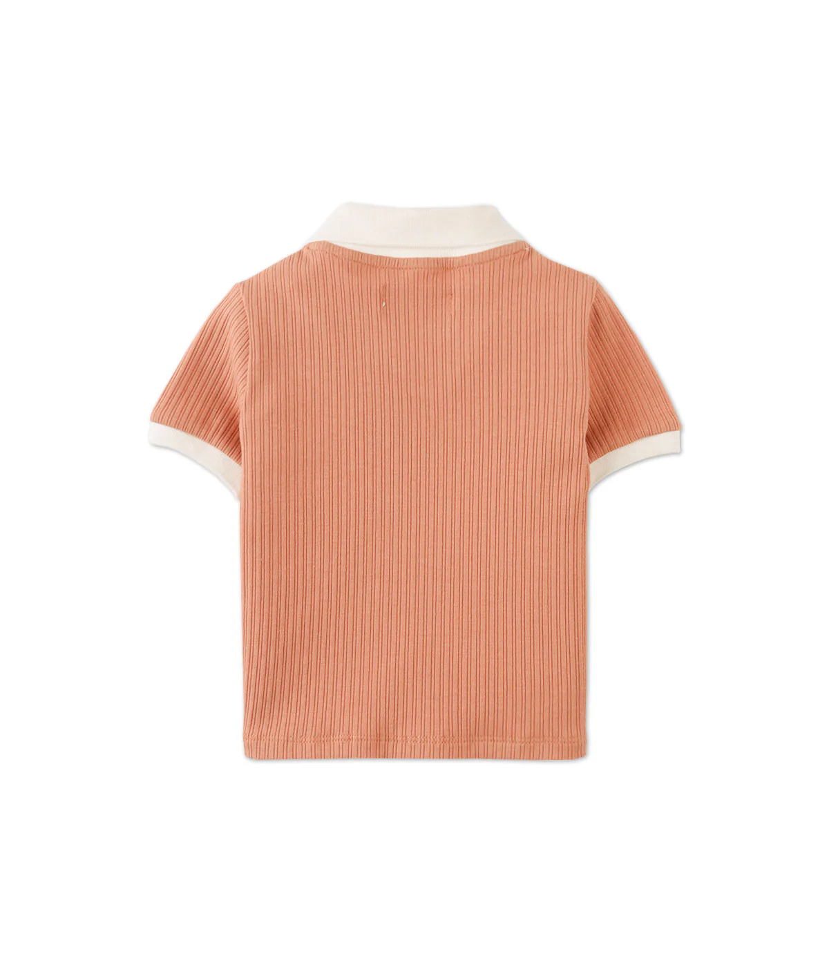 Baby Boy Samuel Continuous Collar Polo Tee - Tan - Image 5