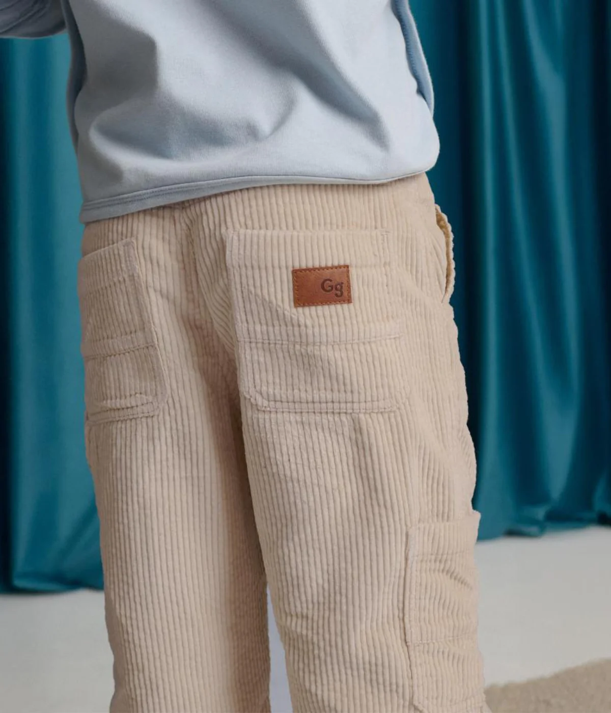 Boy Carmine Corduroy Utility Pants - Beige - Image 5