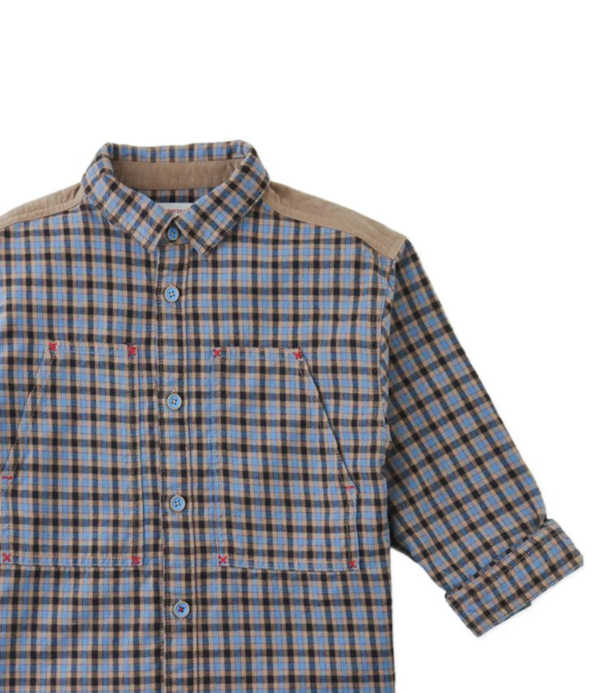 Boy Zeno Checkered Woven Workshirt - Multicolor - Image 3