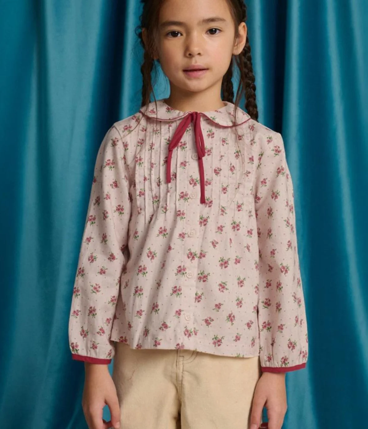 Girl Caridad Blouse Floral Print - Pink - Image 5