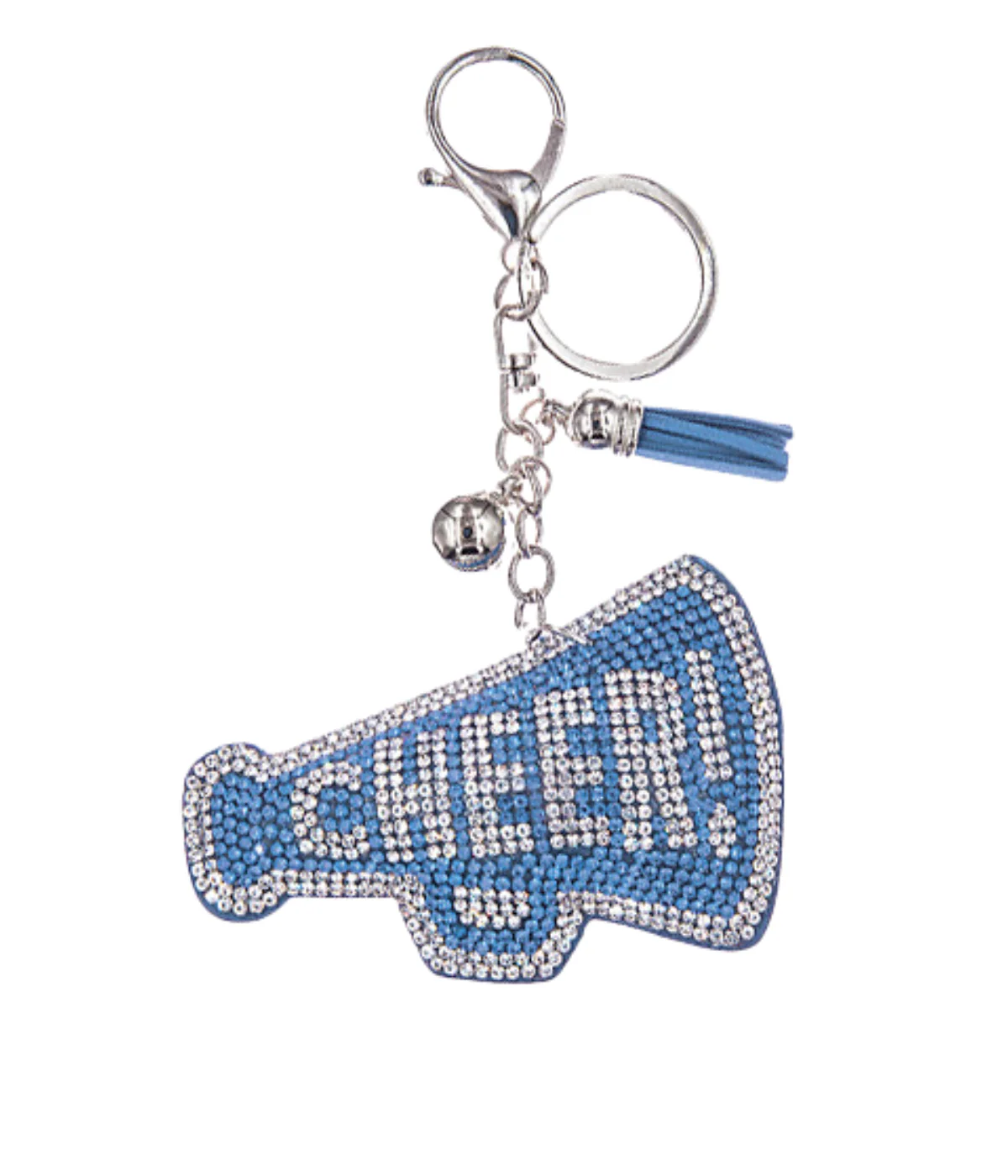 Cheer Megaphone Key Chain - Periwinkle/Clear