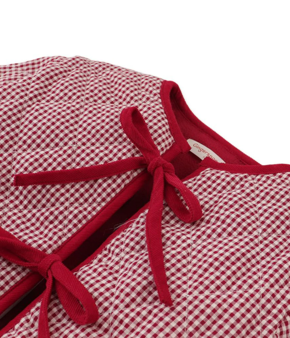 Girl Lavinia Boxy Quilted Coat - Red - Image 3