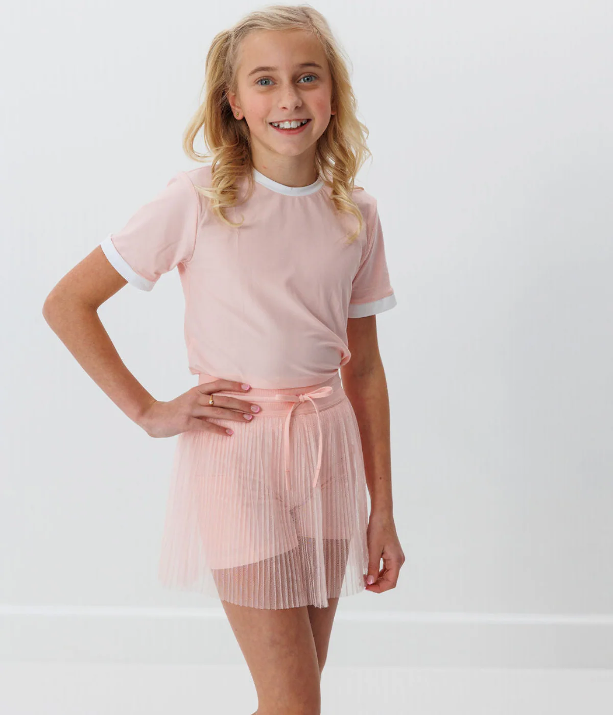 Girls Pink/White Practice Shirt - Image 4