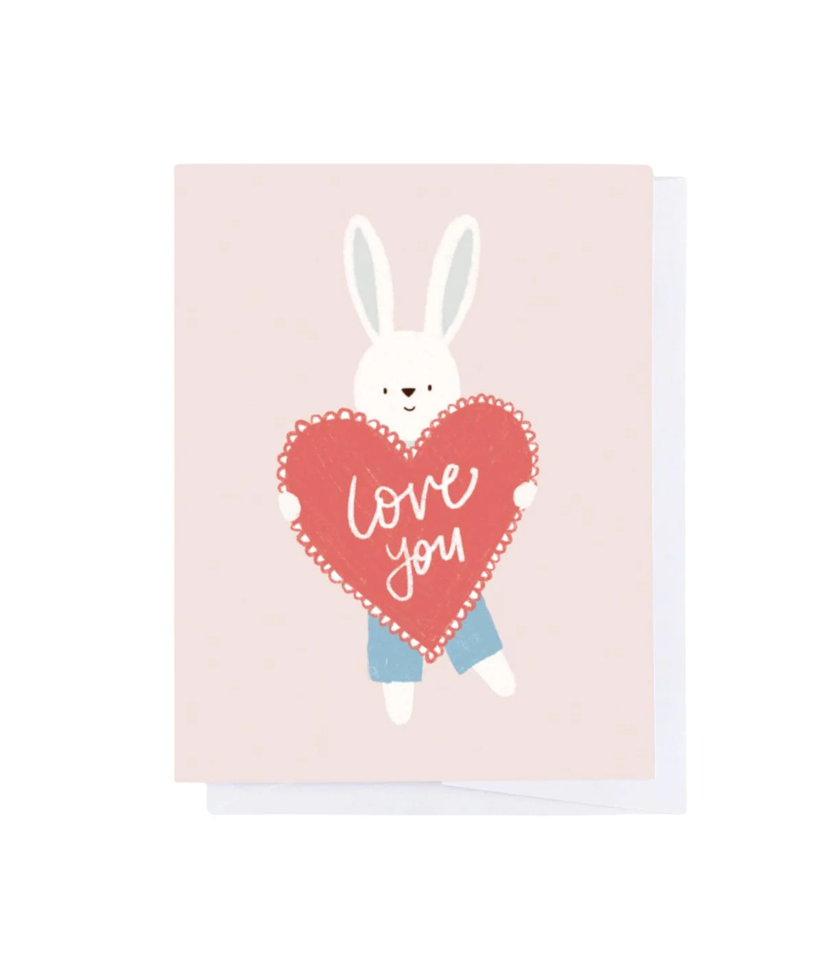 Love You Bunny Valentine's Card