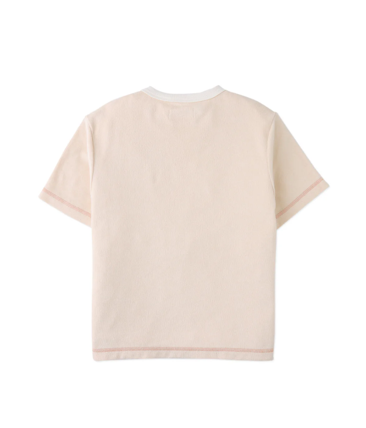 Boy Gunther Ringer Tee With Contrast V-Spreader - Beige - Image 4