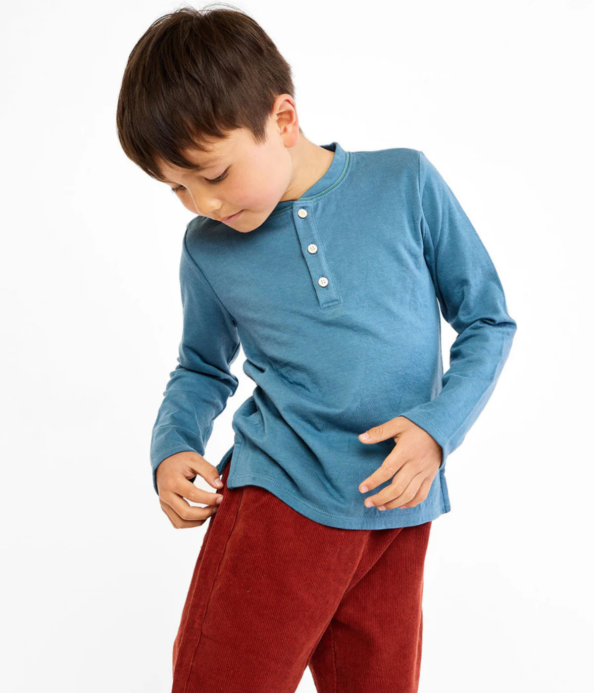Henley T-Shirt - Petrol - Image 4