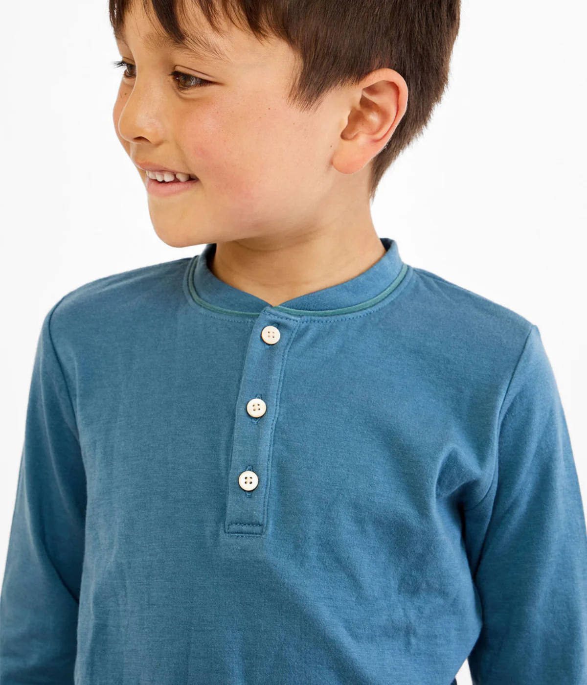 Henley T-Shirt - Petrol - Image 5