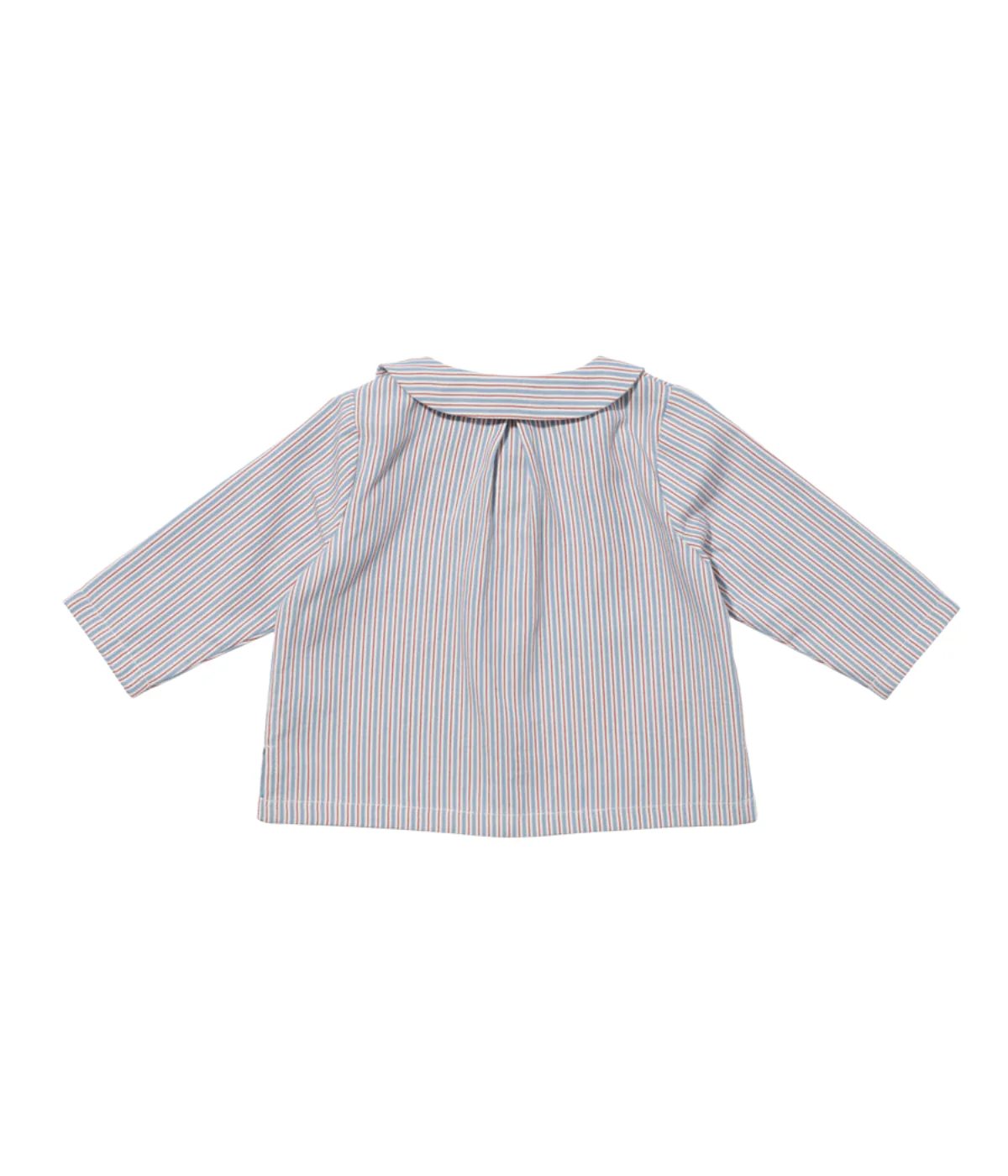 Jefferson Baby Shirt - Indigo Linen Stripe - Image 2