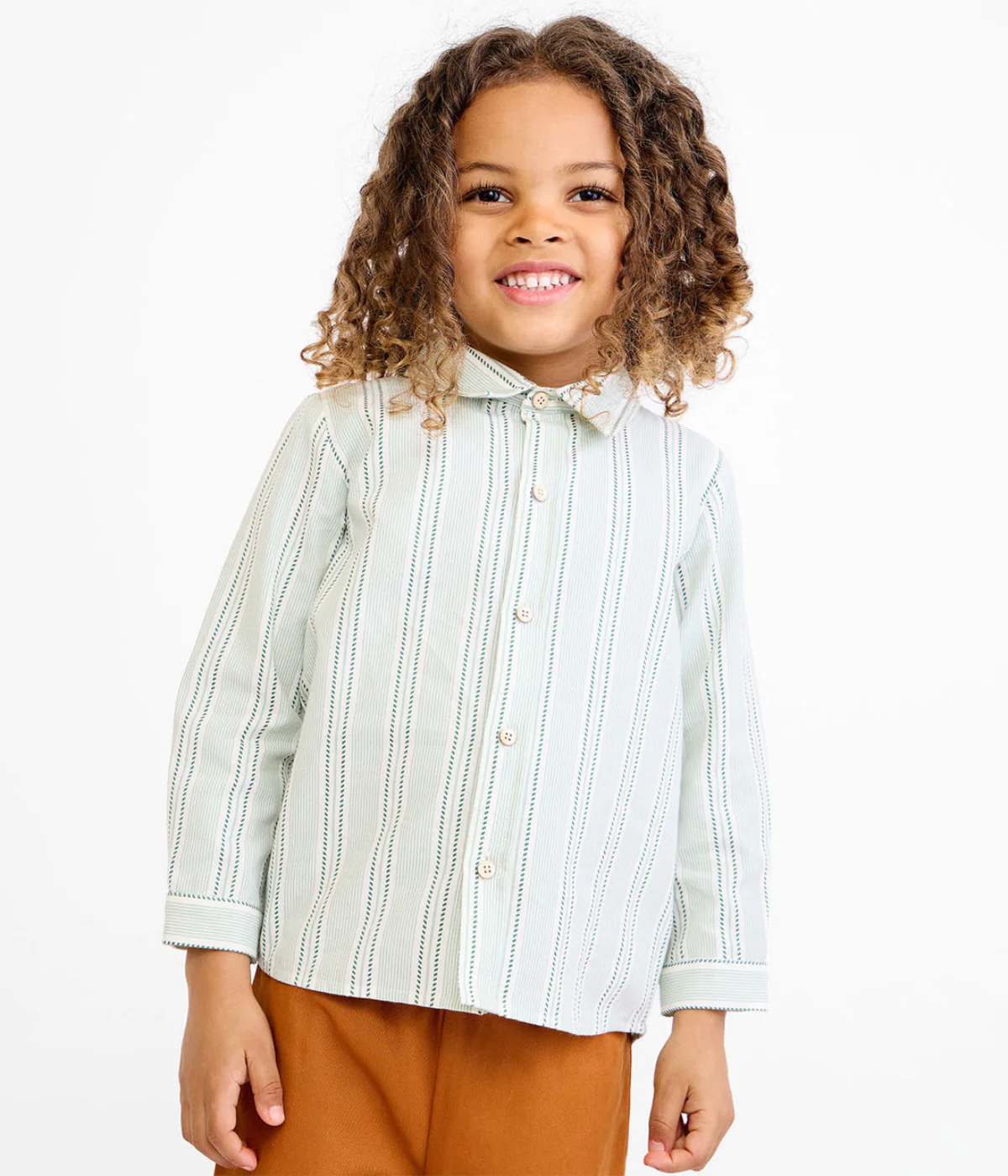 Jeffie Shirt - Sage Chevron Stripe - Image 3