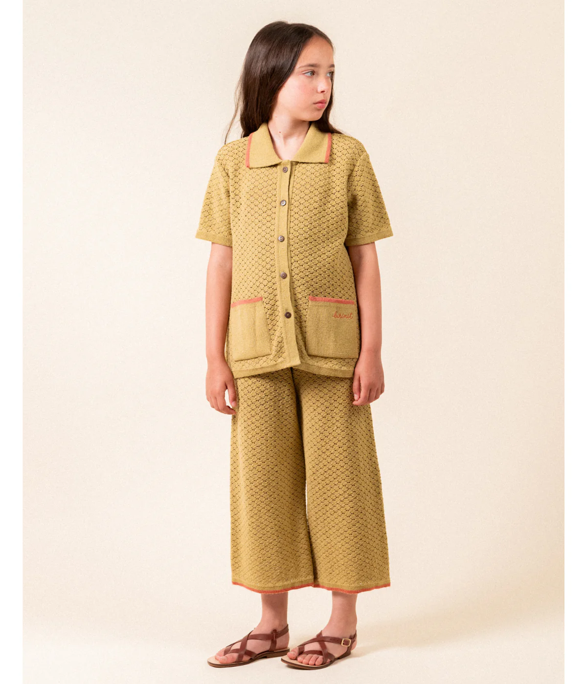Lime Knit Pants Girl - Image 2