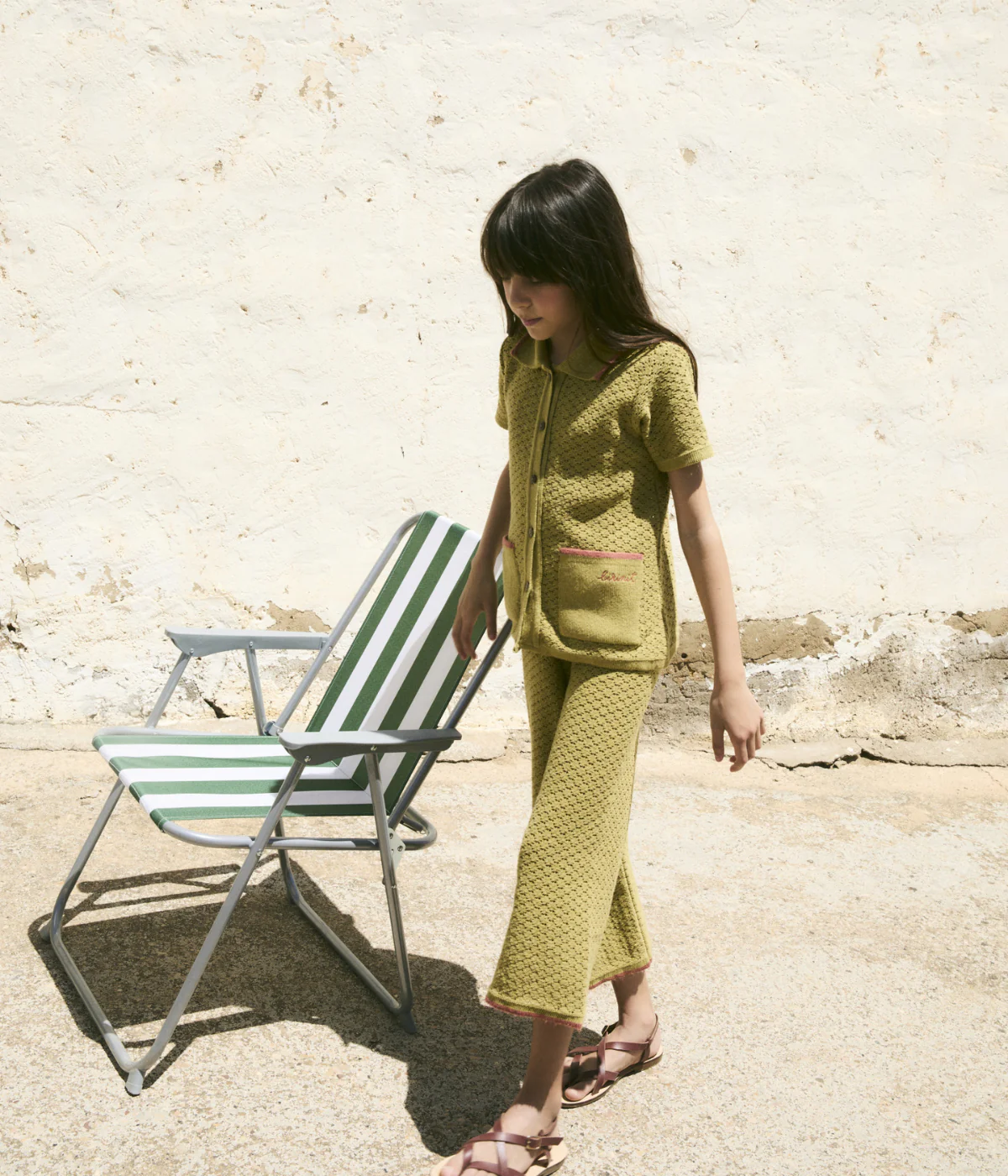 Lime Knit Pants Girl - Image 3