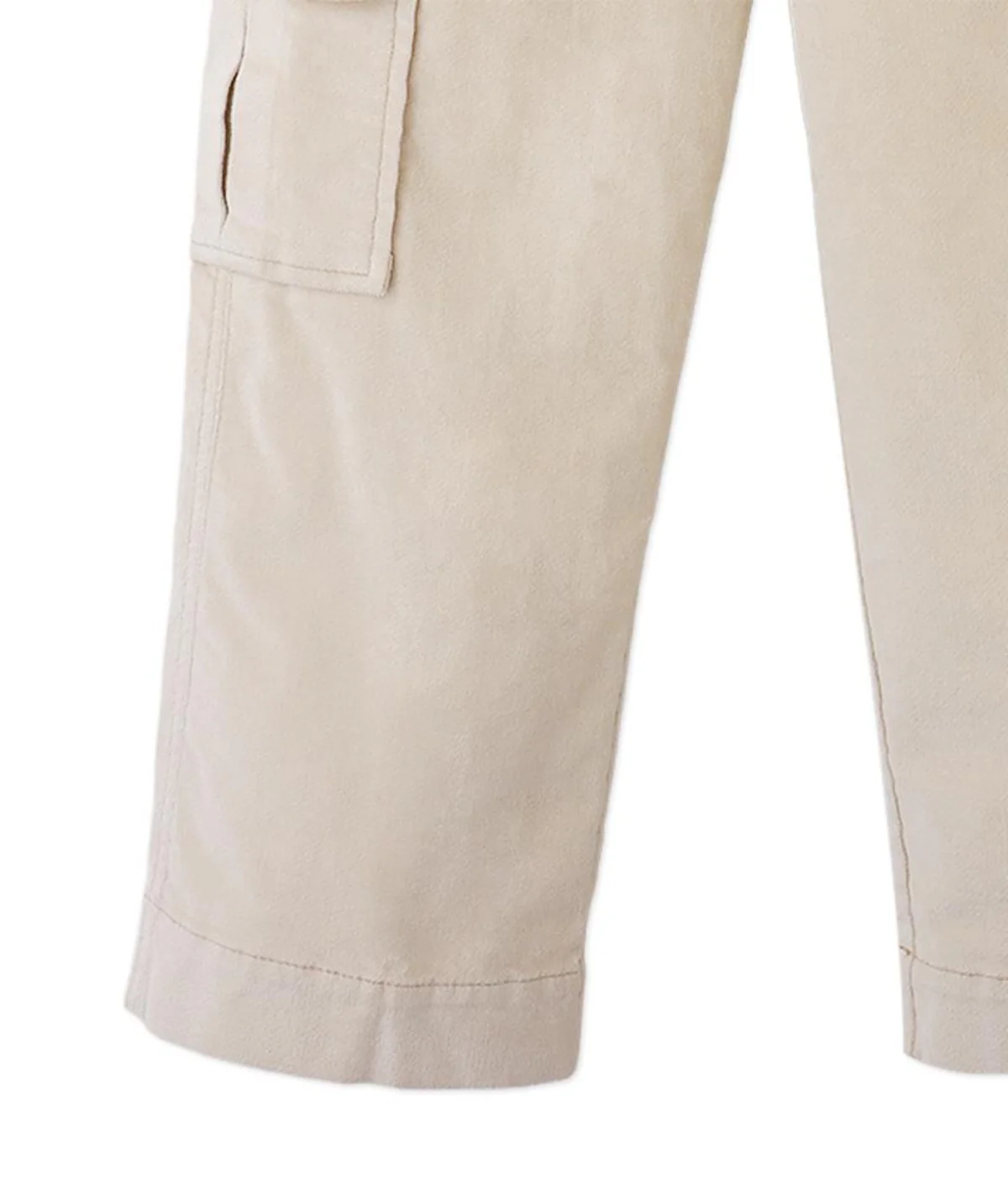 Girl Mavie Waleless Corduroy Cargo Pants - Beige - Image 4