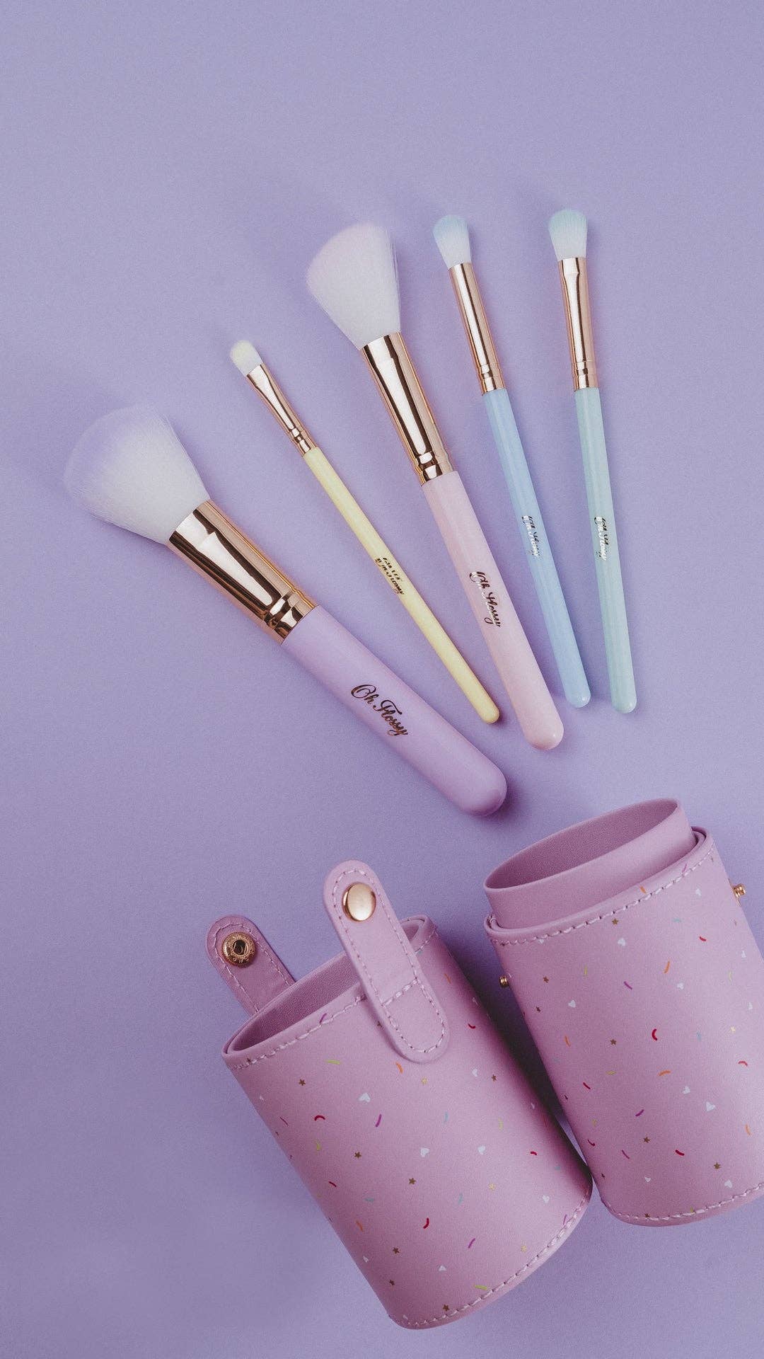 5-Piece Rainbow Makeup Brush Set - Image 9