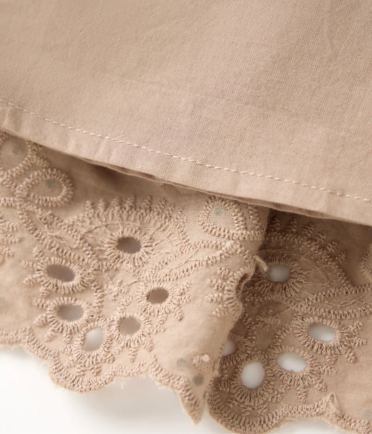 Ottilie Embroidered Mini Skirt - Taupe - Image 5