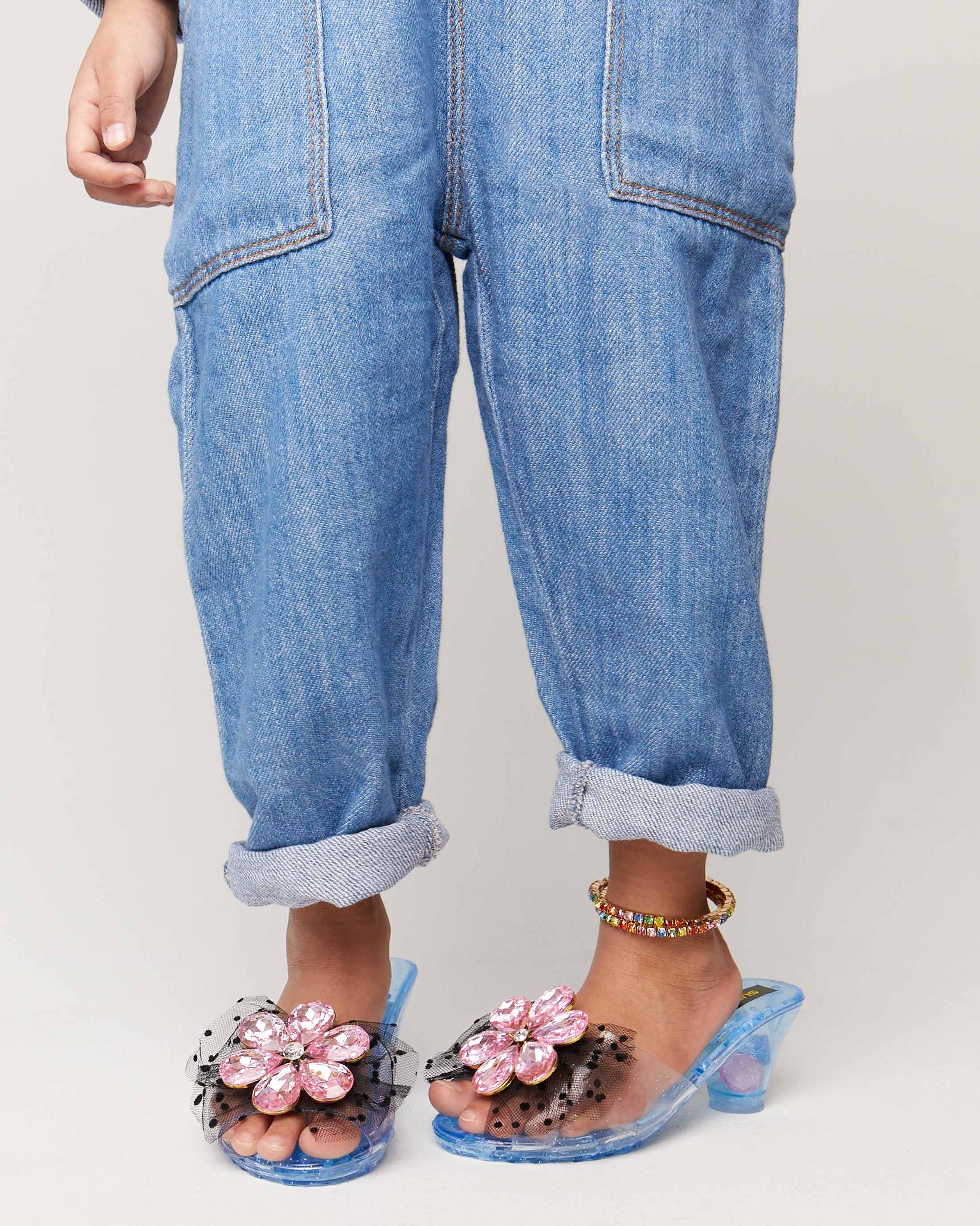 Pink Flower Gem Play Shoes - Image 3