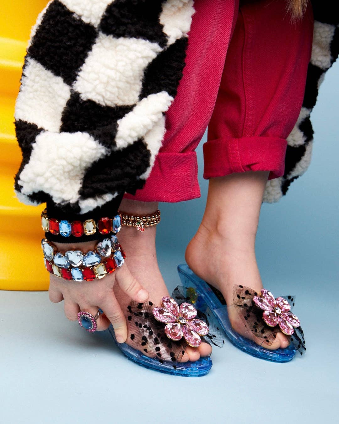 Pink Flower Gem Play Shoes - Image 5