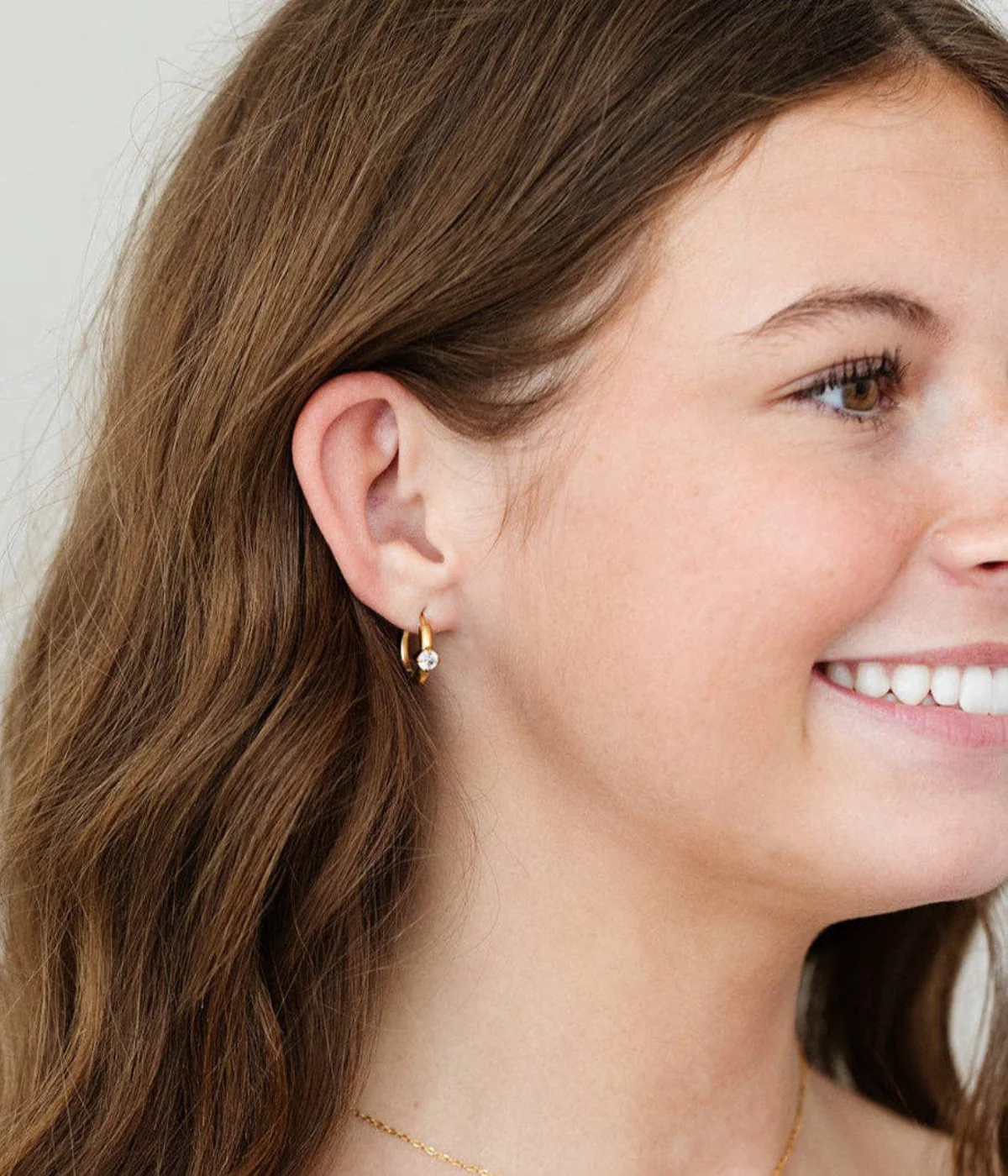 Single Diamond Hoop - Image 3