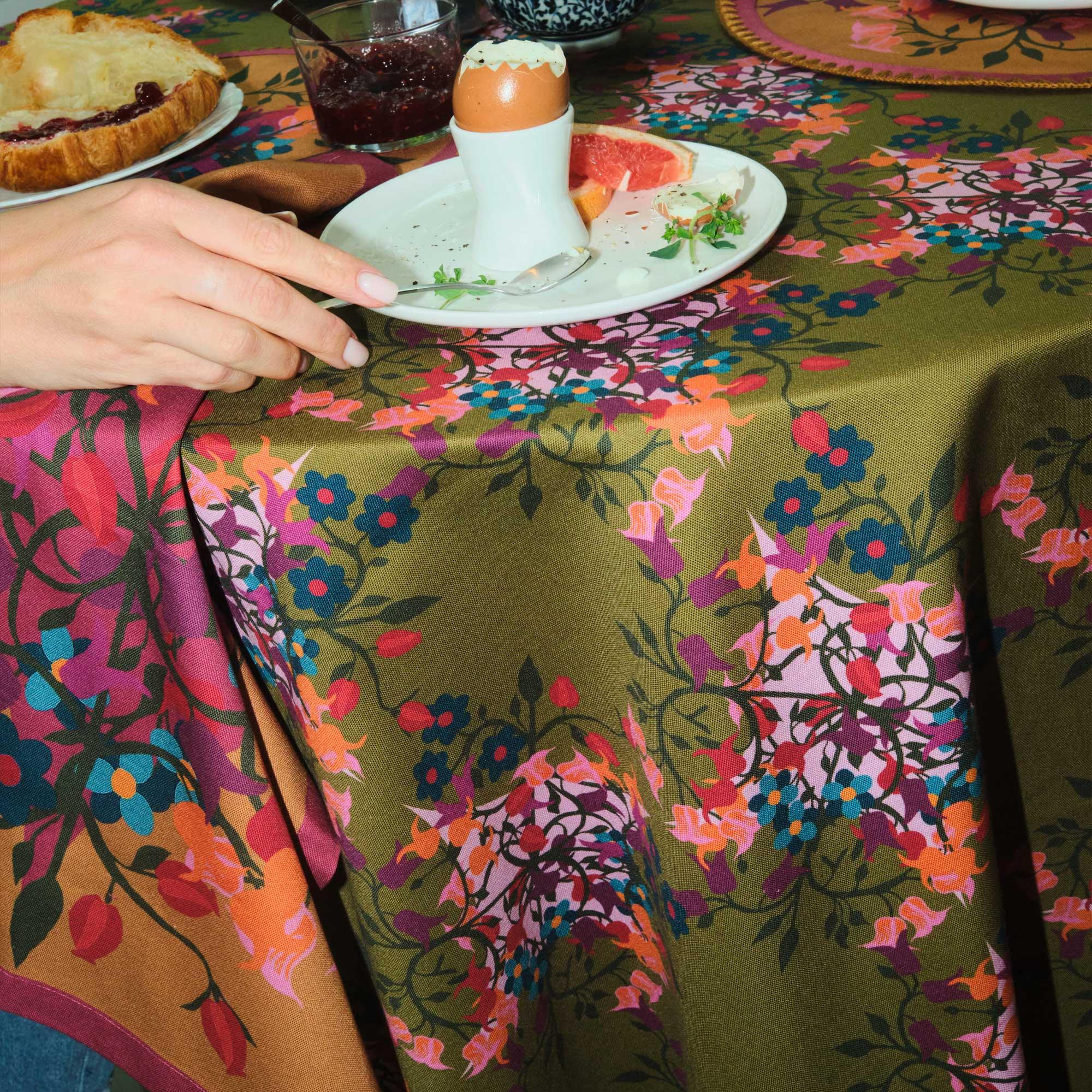 Tablecloth Blumen Green - Image 5