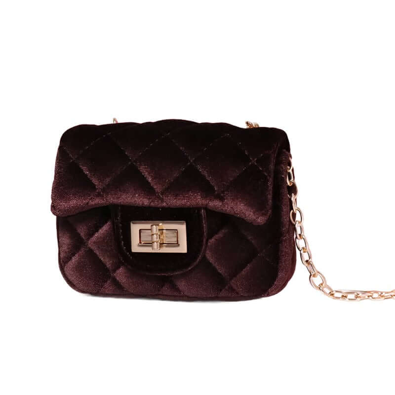 Velvet Messenger Bag: Brown