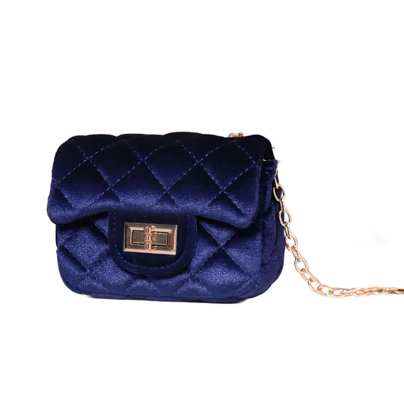 Velvet Messenger Bag: Dark Blue
