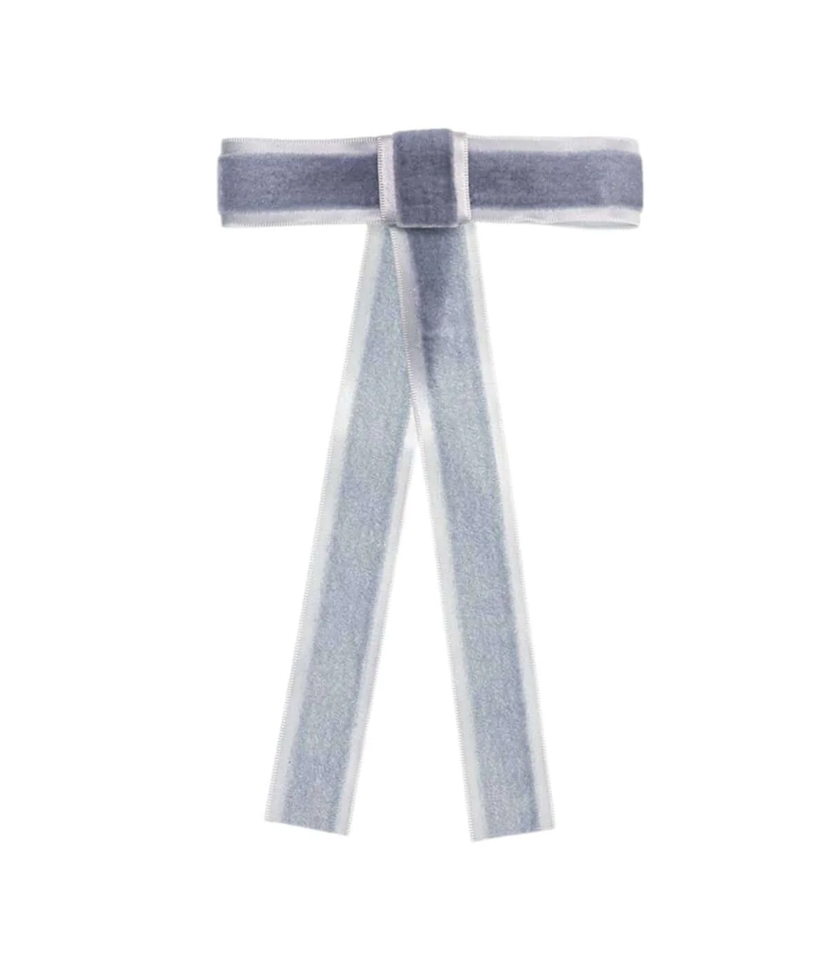 Velvet & Satin Bow: French Blue
