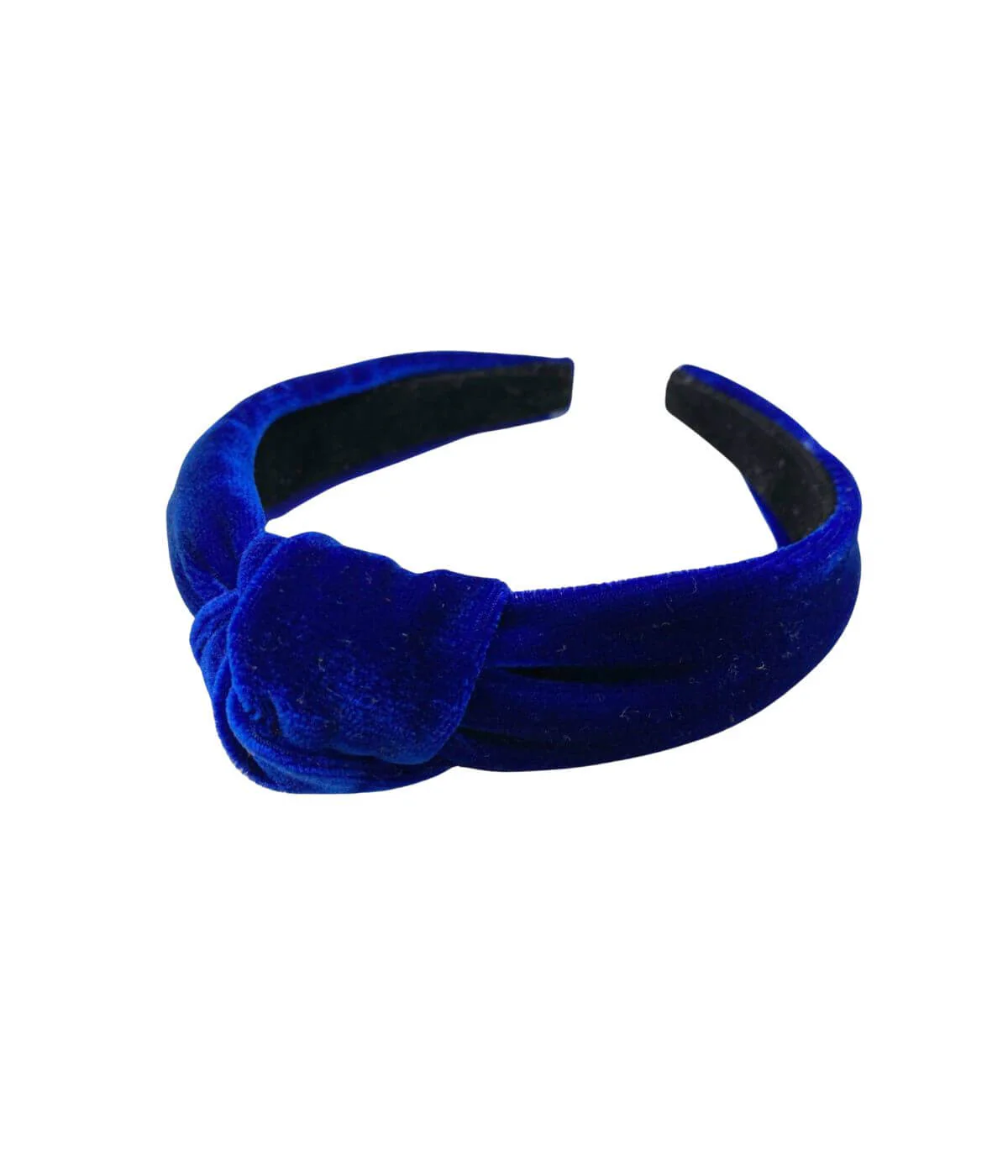 Velvet Knotted Headband: Sapphire